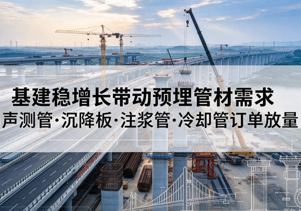 溪湖基建稳增长带动预埋监测管材需求，声测管、沉降板、注浆管订单持续放量
